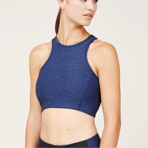 Outdoor Voices Womens Cropped Athena Tank‎ Top Blue Size Small Athleisure Gym